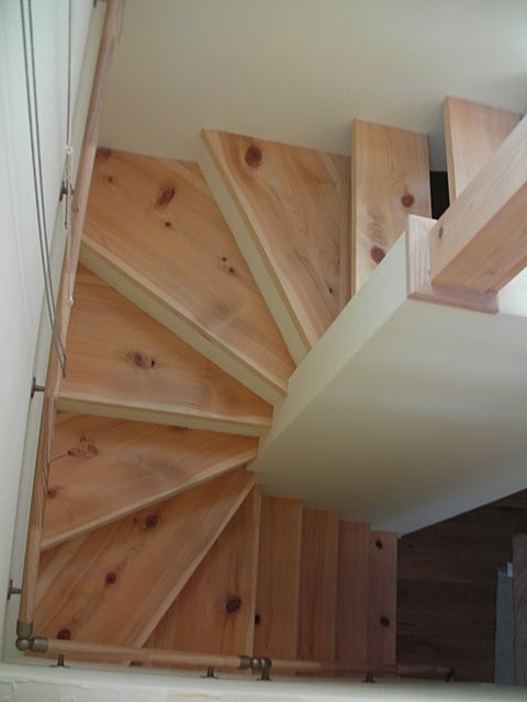 階段　檜材